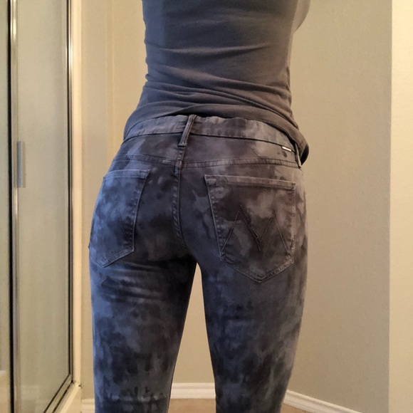 MOTHER Denim - Mother Jeans - Gray Tie Died skinny leg - 27